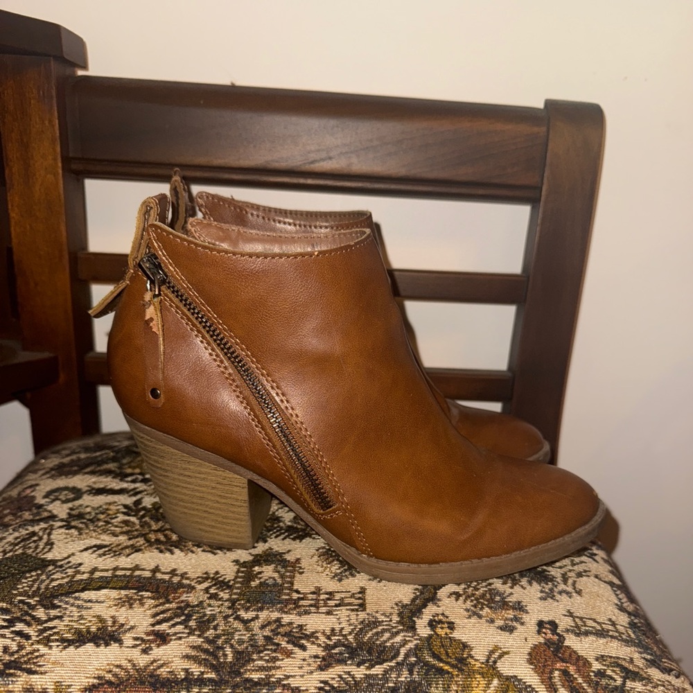 🤎 Dolce Vita “Jameson” Double Zip Booties | Cognac Brown | Size 8.5 - Picture 6 of 14
